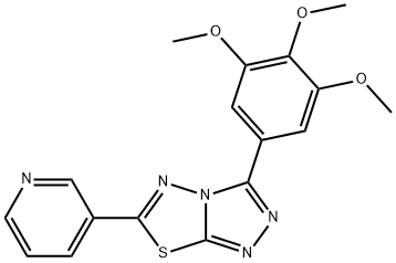 6-(3-pyridinyl)-3-(3,4,5-trimethoxyphenyl)[1,2,4]triazolo[3,4-b][1,3,4]thiadiazole Struktur