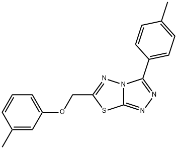 6-[(3-methylphenoxy)methyl]-3-(4-methylphenyl)[1,2,4]triazolo[3,4-b][1,3,4]thiadiazole Struktur