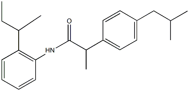 N-(2-sec-butylphenyl)-2-(4-isobutylphenyl)propanamide Struktur