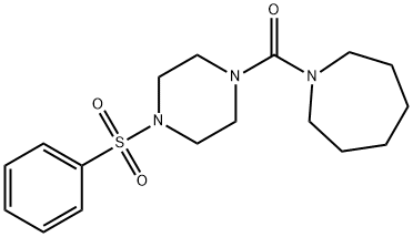 1-{[4-(phenylsulfonyl)-1-piperazinyl]carbonyl}azepane Struktur