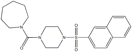 1-{[4-(2-naphthylsulfonyl)-1-piperazinyl]carbonyl}azepane Struktur