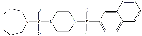 1-{[4-(2-naphthylsulfonyl)-1-piperazinyl]sulfonyl}azepane Struktur