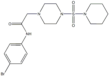 N-(4-bromophenyl)-2-[4-(1-piperidinylsulfonyl)-1-piperazinyl]acetamide Struktur