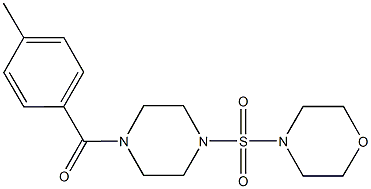 4-{[4-(4-methylbenzoyl)-1-piperazinyl]sulfonyl}morpholine Struktur