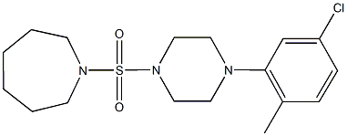 1-{[4-(5-chloro-2-methylphenyl)-1-piperazinyl]sulfonyl}azepane Struktur