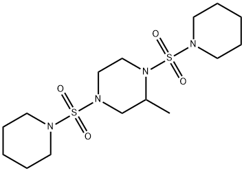 2-methyl-1,4-bis(1-piperidinylsulfonyl)piperazine Structure