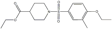 ethyl 1-[(4-ethoxy-3-methylphenyl)sulfonyl]-4-piperidinecarboxylate Struktur