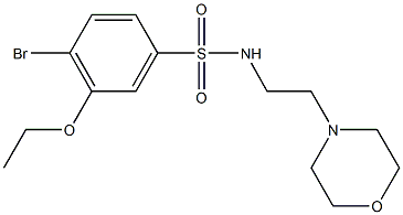 4-bromo-3-ethoxy-N-[2-(4-morpholinyl)ethyl]benzenesulfonamide Struktur