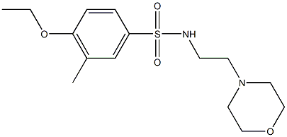 4-ethoxy-3-methyl-N-[2-(4-morpholinyl)ethyl]benzenesulfonamide Struktur