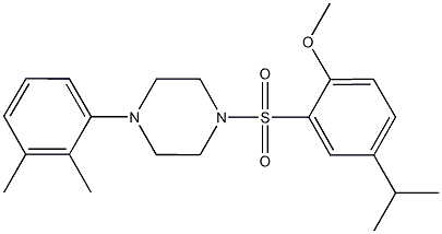 1-(2,3-dimethylphenyl)-4-[(5-isopropyl-2-methoxyphenyl)sulfonyl]piperazine Struktur