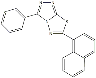 6-(1-naphthyl)-3-phenyl[1,2,4]triazolo[3,4-b][1,3,4]thiadiazole Struktur