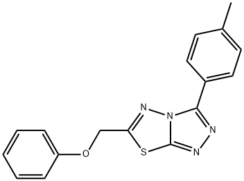 [3-(4-methylphenyl)[1,2,4]triazolo[3,4-b][1,3,4]thiadiazol-6-yl]methyl phenyl ether Struktur