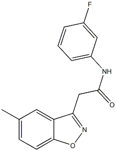 N-(3-fluorophenyl)-2-(5-methyl-1,2-benzisoxazol-3-yl)acetamide Struktur