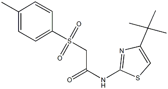 N-(4-tert-butyl-1,3-thiazol-2-yl)-2-[(4-methylphenyl)sulfonyl]acetamide Struktur