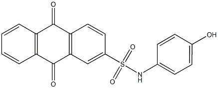 N-(4-hydroxyphenyl)-9,10-dioxo-9,10-dihydro-2-anthracenesulfonamide Struktur