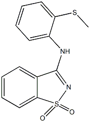 N-(1,1-dioxido-1,2-benzisothiazol-3-yl)-N-[2-(methylsulfanyl)phenyl]amine Struktur