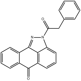 2-(phenylacetyl)dibenzo[cd,g]indazol-6(2H)-one Struktur