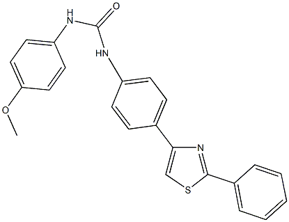 N-(4-methoxyphenyl)-N'-[4-(2-phenyl-1,3-thiazol-4-yl)phenyl]urea Struktur