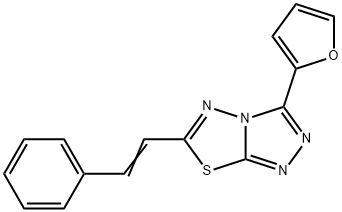 3-(2-furyl)-6-(2-phenylvinyl)[1,2,4]triazolo[3,4-b][1,3,4]thiadiazole Struktur