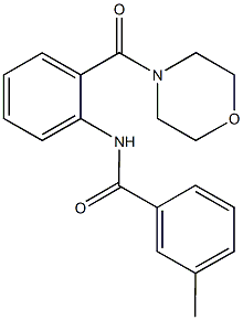 3-methyl-N-[2-(4-morpholinylcarbonyl)phenyl]benzamide Struktur