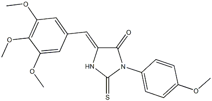 3-(4-methoxyphenyl)-2-thioxo-5-(3,4,5-trimethoxybenzylidene)-4-imidazolidinone Struktur