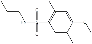 4-methoxy-2,5-dimethyl-N-propylbenzenesulfonamide Struktur