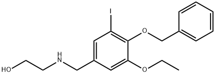 2-{[4-(benzyloxy)-3-ethoxy-5-iodobenzyl]amino}ethanol Struktur