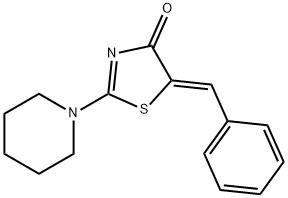 5-benzylidene-2-(1-piperidinyl)-1,3-thiazol-4(5H)-one Struktur