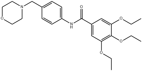 3,4,5-triethoxy-N-[4-(4-morpholinylmethyl)phenyl]benzamide Struktur