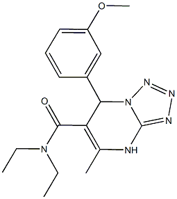 N,N-diethyl-7-(3-methoxyphenyl)-5-methyl-4,7-dihydrotetraazolo[1,5-a]pyrimidine-6-carboxamide Struktur