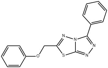 6-(phenoxymethyl)-3-phenyl[1,2,4]triazolo[3,4-b][1,3,4]thiadiazole Struktur