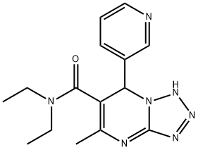 N,N-diethyl-5-methyl-7-(3-pyridinyl)-4,7-dihydrotetraazolo[1,5-a]pyrimidine-6-carboxamide Struktur