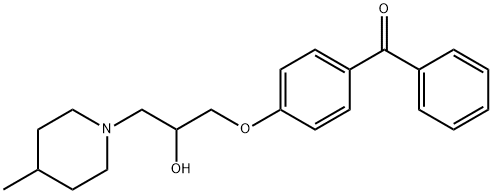 {4-[2-hydroxy-3-(4-methyl-1-piperidinyl)propoxy]phenyl}(phenyl)methanone Struktur