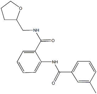 2-[(3-methylbenzoyl)amino]-N-(tetrahydro-2-furanylmethyl)benzamide Struktur