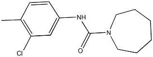 N-(3-chloro-4-methylphenyl)-1-azepanecarboxamide Struktur