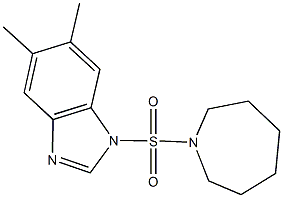 1-(1-azepanylsulfonyl)-5,6-dimethyl-1H-benzimidazole Struktur