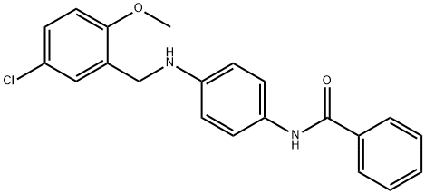 N-{4-[(5-chloro-2-methoxybenzyl)amino]phenyl}benzamide Struktur