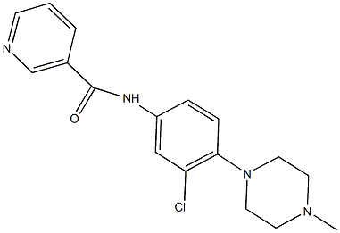 N-[3-chloro-4-(4-methyl-1-piperazinyl)phenyl]nicotinamide Struktur