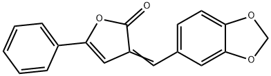 3-(1,3-benzodioxol-5-ylmethylene)-5-phenyl-2(3H)-furanone Struktur