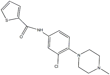 N-[3-chloro-4-(4-methyl-1-piperazinyl)phenyl]-2-thiophenecarboxamide Struktur