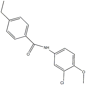 N-(3-chloro-4-methoxyphenyl)-4-ethylbenzamide Struktur