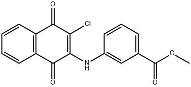 methyl 3-[(3-chloro-1,4-dioxo-1,4-dihydro-2-naphthalenyl)amino]benzoate Struktur