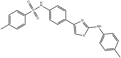 4-methyl-N-{4-[2-(4-toluidino)-1,3-thiazol-4-yl]phenyl}benzenesulfonamide Struktur