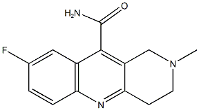 8-fluoro-2-methyl-1,2,3,4-tetrahydrobenzo[b][1,6]naphthyridine-10-carboxamide Struktur