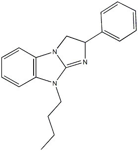 9-butyl-2-phenyl-2,9-dihydro-3H-imidazo[1,2-a]benzimidazole Struktur