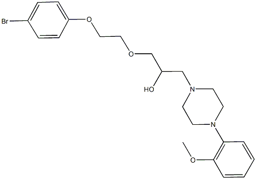 1-[2-(4-bromophenoxy)ethoxy]-3-[4-(2-methoxyphenyl)-1-piperazinyl]-2-propanol Struktur