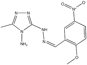 5-nitro-2-methoxybenzaldehyde (4-amino-5-methyl-4H-1,2,4-triazol-3-yl)hydrazone Struktur