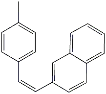 2-[2-(4-methylphenyl)vinyl]naphthalene Struktur