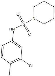 N-(3-chloro-4-methylphenyl)-1-piperidinesulfonamide Struktur