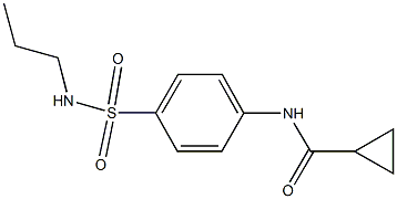 N-{4-[(propylamino)sulfonyl]phenyl}cyclopropanecarboxamide Struktur